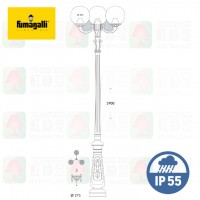 fumagalli g30.201.r30.e27 globe 300 classic outdoor waterproofed pole lamp ip55 戶外燈 防水燈 花園燈