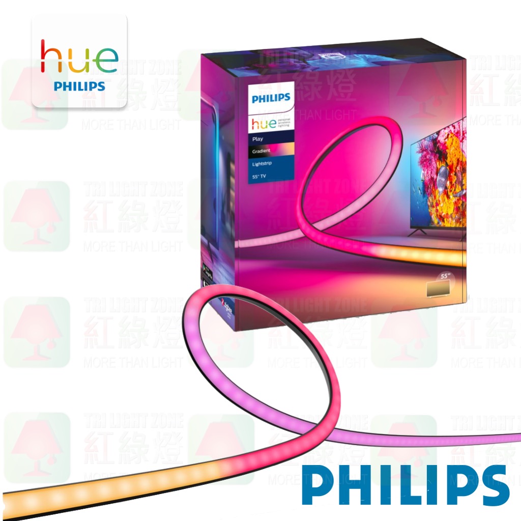 Philips Hue Play HDMI Sync Box + Play Gradient Lightstrip 55