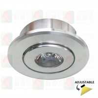 mt-100-3w led silver recessed spot