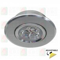 mt-102-3w led recessed spot silver