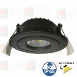 r01501-7w led recessed spot ip65 black