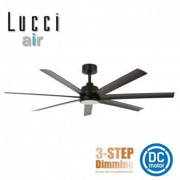 213183 lucci air atlanta 56 inches in black ceiling fan dimmable led light 吊扇燈 風扇燈