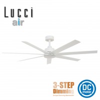 lucci air atlanta 56 inches in white ceiling fan dimmable led light 吊扇燈 風扇燈