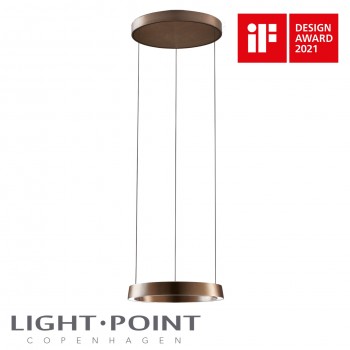 light point edge round 400 pendant lamp rose gold if design