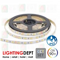 ld-cct2835-ip67-5m led light strip cct color shifting