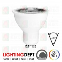 lighting department 60d 7w led gu10 90+ dimmable