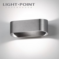 270963 light point aura w1 titanium led wall lamp