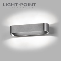 270973 light point aura w2 titanium led wall lamp