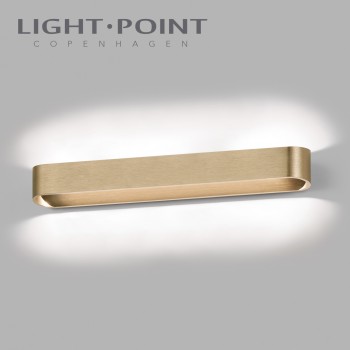 270984 light point aura w3 brass led wall lamp