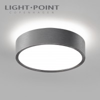 light point 270606 shadow 1 brushed aluminium led ceiling light wall lamp