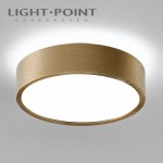 light point 290618 shadow 2 brushed brass led ceiling light wall lamp