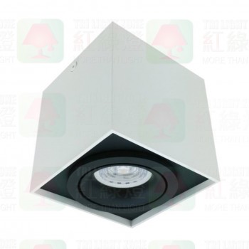 GD5611-WBB 單頭盒仔燈 White+Black Box Light PAR16 GU10 香港紅綠燈