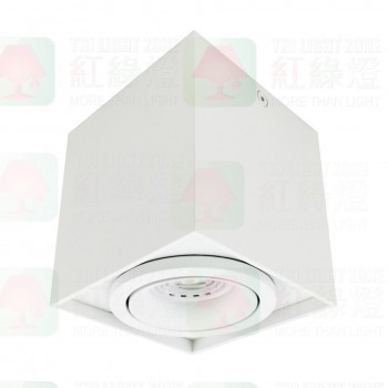 GD5611-WH GU10 PAR16 盒仔燈 Cube Powdered White Body Surface 可換膽 GU10 Box Spotlight 香港紅綠燈