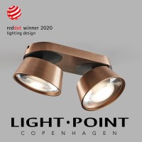 light point vantage 1 rose gold spot light 雙頭天花射燈 reddot design