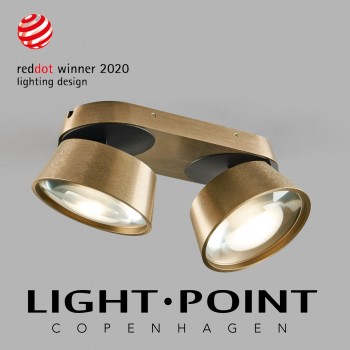 light point vantage 2 brass spot light 雙頭天花射燈 reddot design