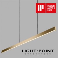 light point edge linear brass 1500 金銅色線性吊燈 if deisgn 2021