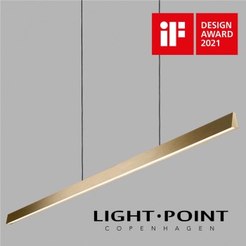 light point edge linear brass 1500 金銅色線性吊燈 if deisgn 2021