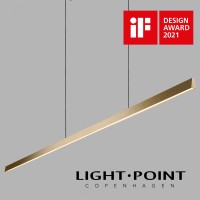 light point edge linear brass 2000 2米金銅色線性吊燈 if design 2021