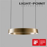 light point edge round 400直徑 金銅色圓形智能吊燈 if design 2021