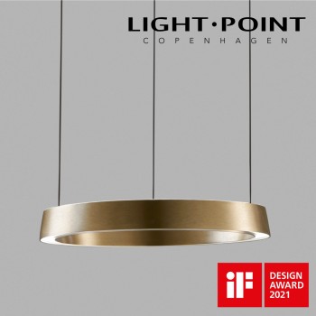 light point edge round 500直徑 金銅色圓形智能吊燈 if design 2021
