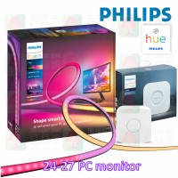 philips hue gradient computer pc monitor 24-27 light strip for hue sync