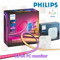 philips hue gradient computer pc monitor 32-34 light strip for hue sync