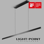 light point edge linear s00 carbon black pendant lamp 線性一字拉絲黑吊燈