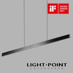 light point edge linear s1500 carbon black pendant lamp 線性一字拉絲黑吊燈