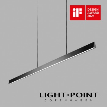 light point edge linear s1500 carbon black pendant lamp 線性一字拉絲黑吊燈 2