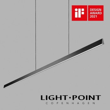 light point edge linear s2000 carbon black pendant lamp 線性一字拉絲黑吊燈 2