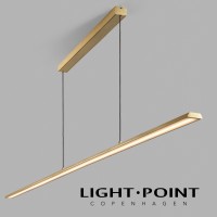 light point slim s1800 brushed brass linear pendant 線性一字金銅吊燈