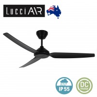 lucci air polis ip55 防水風扇燈 黑色