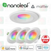nanoleaf 筒燈 smart water proof recessed downlight ip44 防水智能筒燈4支套裝