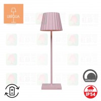 uniqua plisse rechargeable waterproof table lamp 防水枱燈 pink