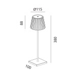 uniqua plisse rechargeable waterproof table lamp 防水枱燈7