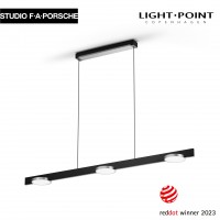 light point studio f a porsche inlay s1250 linear disc casambi matt black satin silver