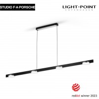 light point studio f a porsche inlay s1800 linear disc casambi matt black satin silver