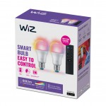 wiz 彩光燈泡 60W E27螺頭 A60 兩件裝連遙控器 1
