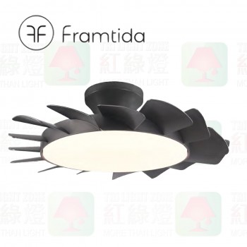 framtida aura 30寸 吸頂風扇燈 啡銀色