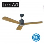 lucci air climate 2 52 charcoal teak wood ceiling fan light 風扇燈