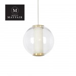 028235 MBM Encanto Aged Brass Globe Glass with Spanish Alabaster Pendant Lamp