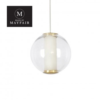 028235 MBM Encanto Aged Brass Globe Glass with Spanish Alabaster Pendant Lamp