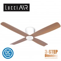lucci air fraser hugger 52 white motor teak blade 風扇燈12W LED dimmable