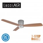 lucci air radar 52 brushed chrome motor teak blade 風扇燈 12w dimmable