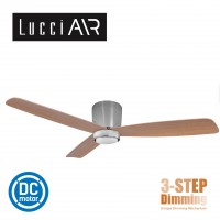 lucci air radar 52 brushed chrome motor teak blade 風扇燈 12w dimmable