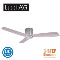 lucci air radar 52 brushed chrome motor washed oak blade 風扇燈 12w dimmable
