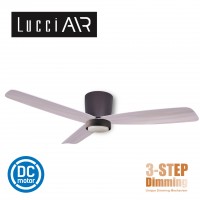 lucci air radar 52 dark brown motor washed oak blade 風扇燈 12w dimmable